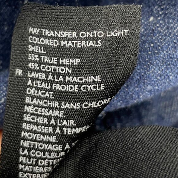 COS Denim Looking Contemporary Blue Hemp+Cotton Short Sleeve Shift Mini Dress - Picture 11 of 11